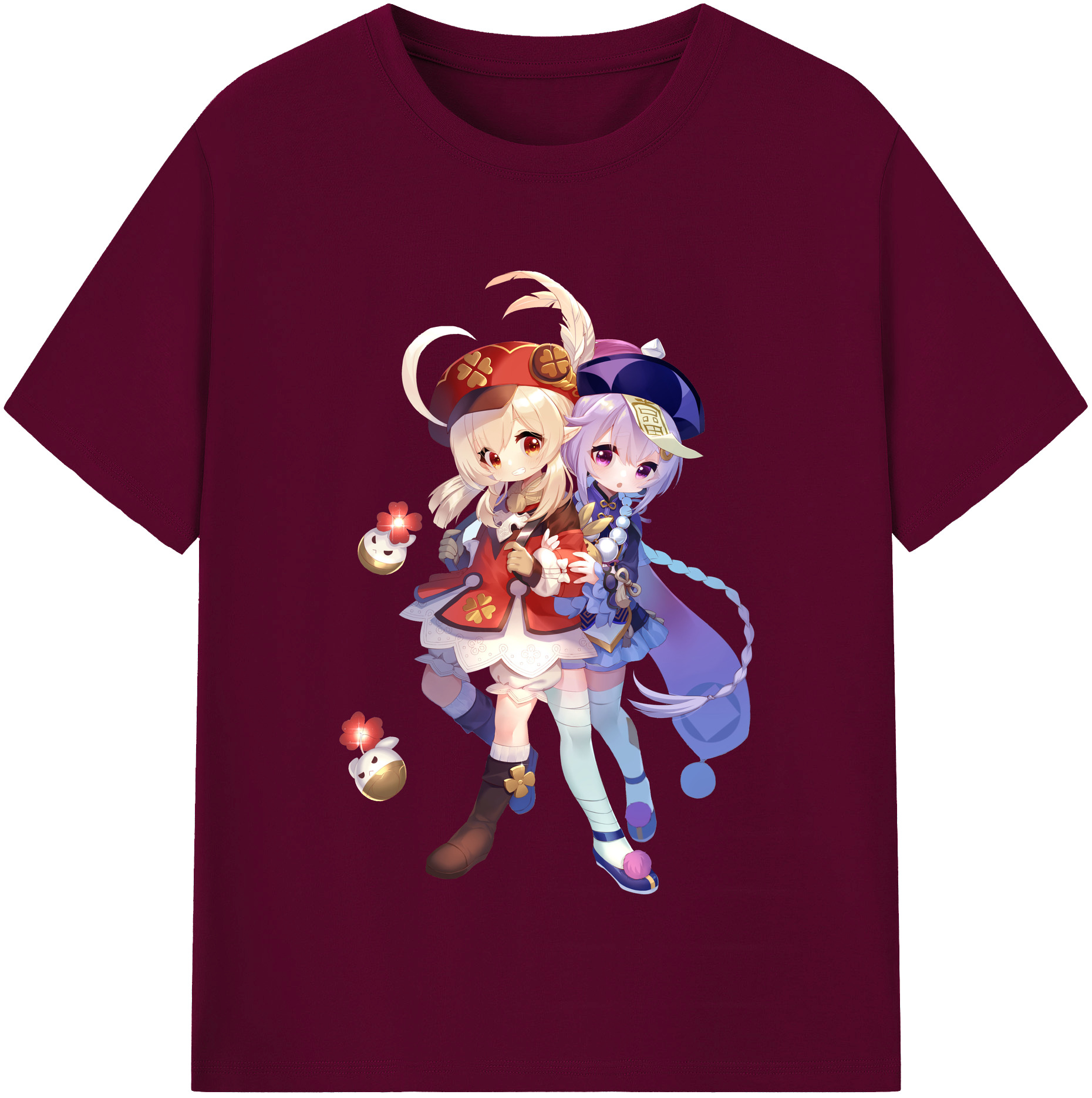 げんし神 七七 なな  genshin Nana レディースカジュアルプリントTシャツ（綿100％）